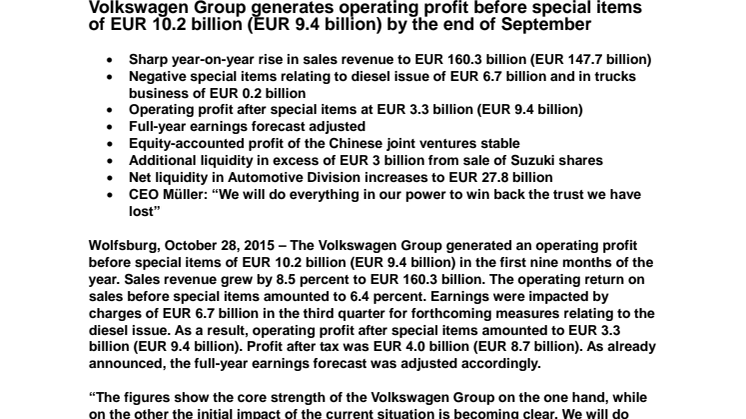 Press Release result VW AG sept 2015