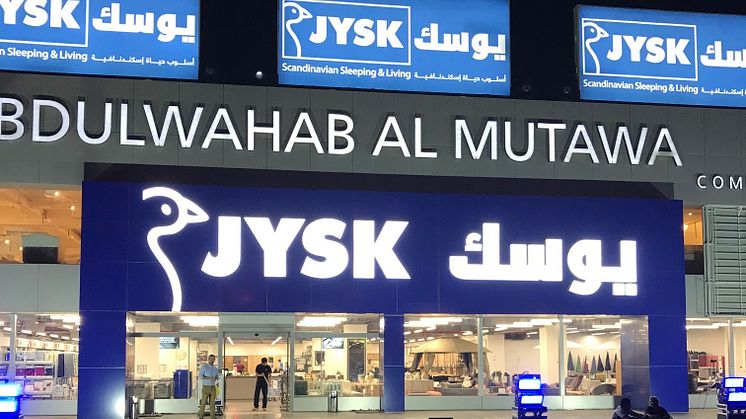 The new store in Kuwait run by JYSK’s franchisepartner in Kuwait, Ali Abdulwahab Al Mutawa Commercial Co.
