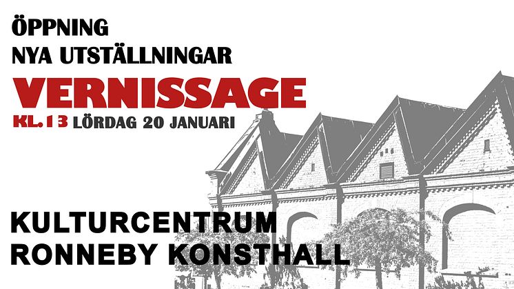 Kulturcentrum Ronneby konsthall öppnar ambitiösa nya utställningar på lördag.