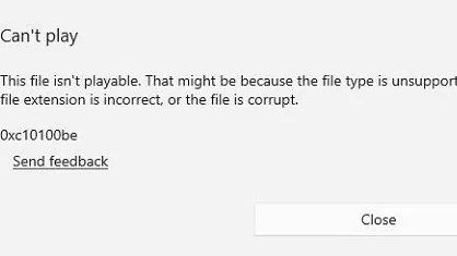 Wie kann ich den Videofehler 0xc10100be unter Windows 10/11 beheben?