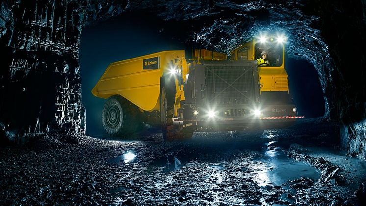 Epiroc Minetruck MT65 med världens högsta nyttolastkapacitet