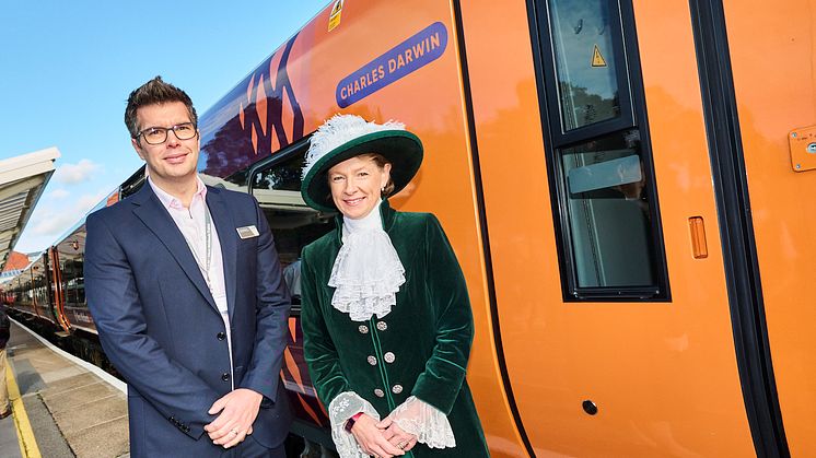 Jonny Wiseman (West Midlands Railway) and Selina Graham (High Sheriff of Shropshire)