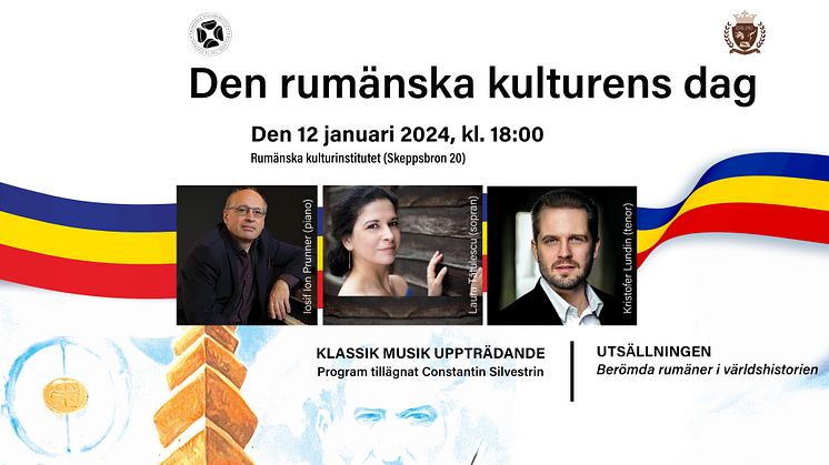 Klassisk konsert och utställning om berömda rumäner i världshistorien på Rumänska nationella kulturdagen i Stockholm