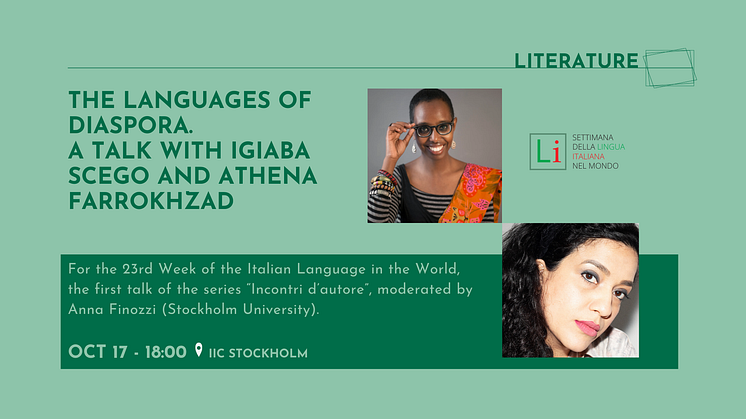 Författarmöten - Diasporans språk: en konversation med Athena Farrokhzad och Igiaba Scego
