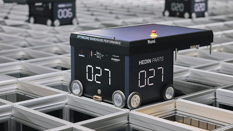 Hedin Parts automated warehouse system AutoStore works successfully