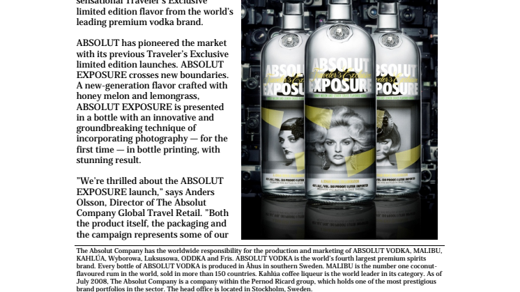 The Absolut Company proudly presents:ABSOLUT EXPOSURE!