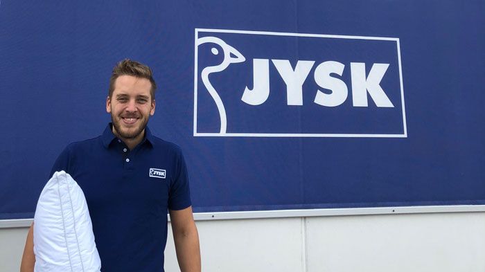 Jens Aunsbjerg Olsen, butikschef i JYSK Kolding Syd, er klar til åbningen den 28. september.