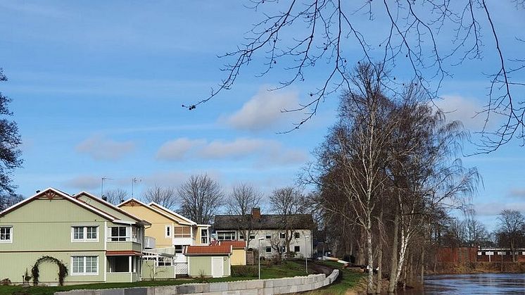 C3C:s blocksystem uppbyggda som skydd mot översvämning. Foto: C3C