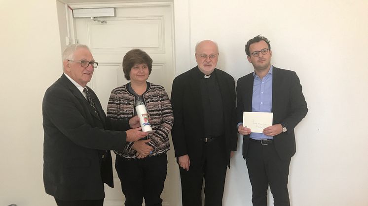 Överrabin Morton Narrow, Rabbin Ute Steyer, Anders Kardinal Arborelius ocd och ordförande för judiska församlingen, Aron Verständig