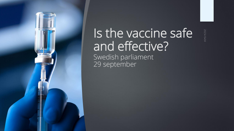 Is the vaccine safe and effective_introduction to seminar_Elsa Widding