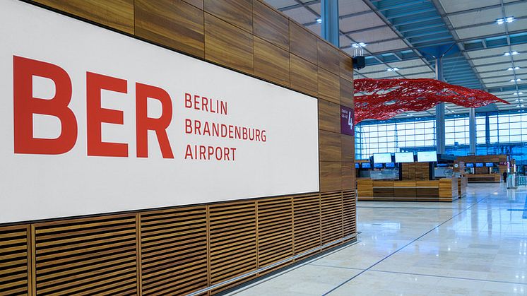 Inside of new BER Airport Berlin Brandenburg 
