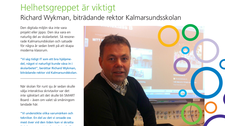 Helhetsgreppet viktig när Kalmarsundsskolan satsade på SMART Board