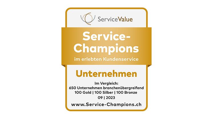 Schweizer Champions im erlebten Kundenservice 