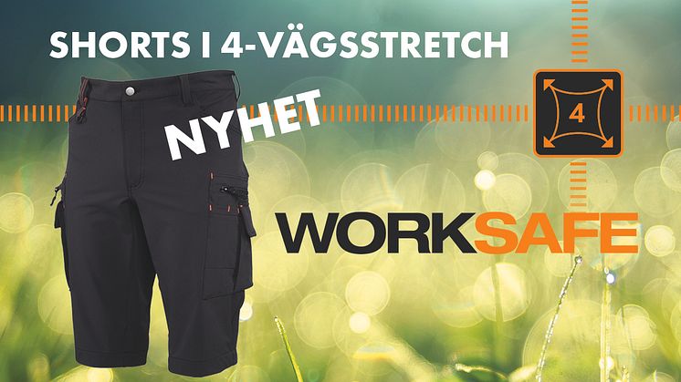 Succén med arbetskläder i stretch fortsätter - Worksafe lanserar stretchshorts