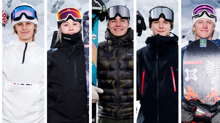 Jennie-Lee Burmansson, Wilma Johansson, Martin Nordqvist, Melvin Morén och William Mathisen. Foto: Daniel Bernstål.