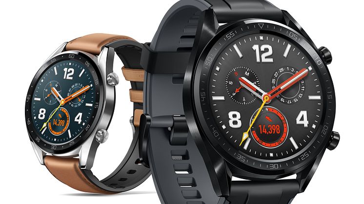 Vänster: Huawei Watch GT Classic edition, Höger: Huawei Watch GT Sport edition