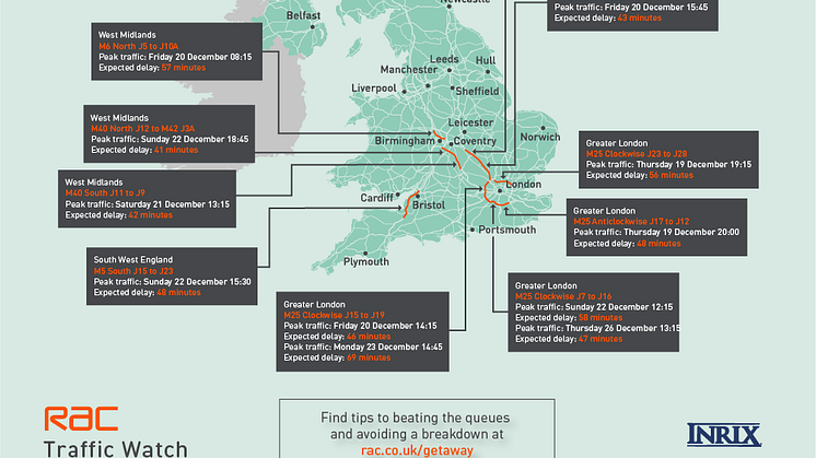 Expected long traffic delays on roads - Christmas 2019