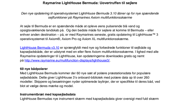 Raymarine LightHouse Bermuda: Uovertruffen til sejlere