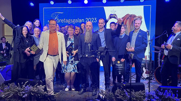 Alla vinnare vid Företagsgalan i Härnösand 2023. FOTO: MARIE ZETTERLUND