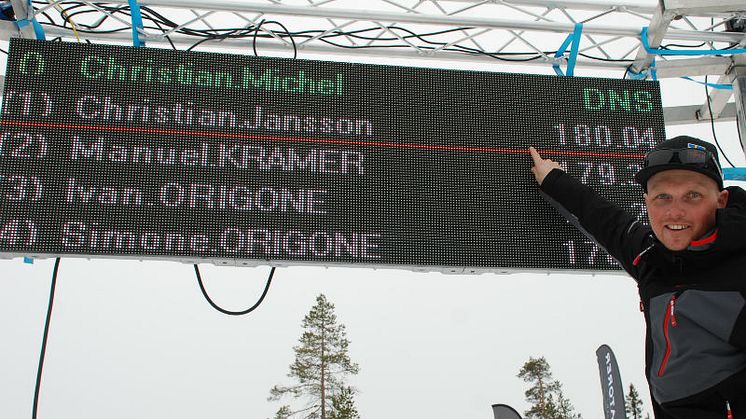 Christian Jansson slog hastighetsrekord i Chocken. Foto: Lotte Jernberg/SSF