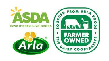 ​All ASDA fresh milk now carrying Arla farmer-owned marque