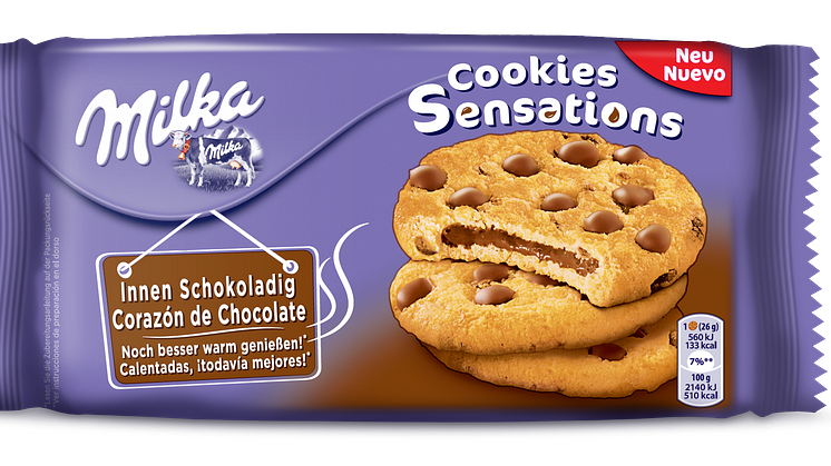 Milka lanza las nuevas galletas  Cookies Sensations “Corazón de chocolate”