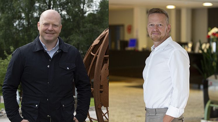 Marcus Björk divisonschef Infra och Dan-Erik Danielsson marknadchef Infra.