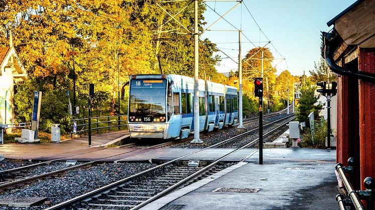 Ilustrasjonsfoto, Bråten trikkeholdeplass. Foto: Sporveien/Katrine Holland