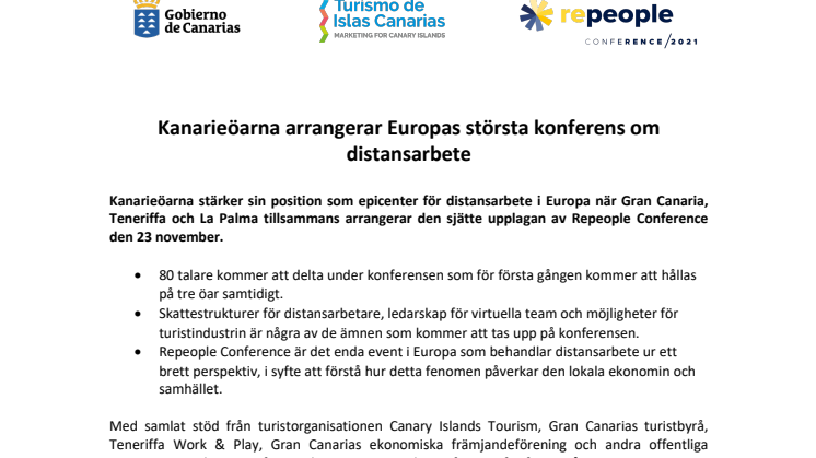 Kanarieöarna arrangerar Europas största konferens om distansarbete