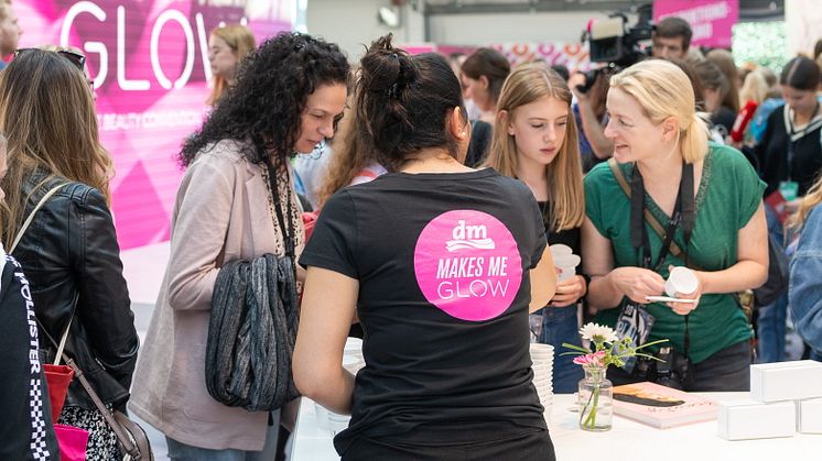 Die angesagtesten Beauty-Highlights, Newcomer- und Love-Brands auf der Glow by dm 2019 in Berlin © Foto dm/J. Konrad Schmidt