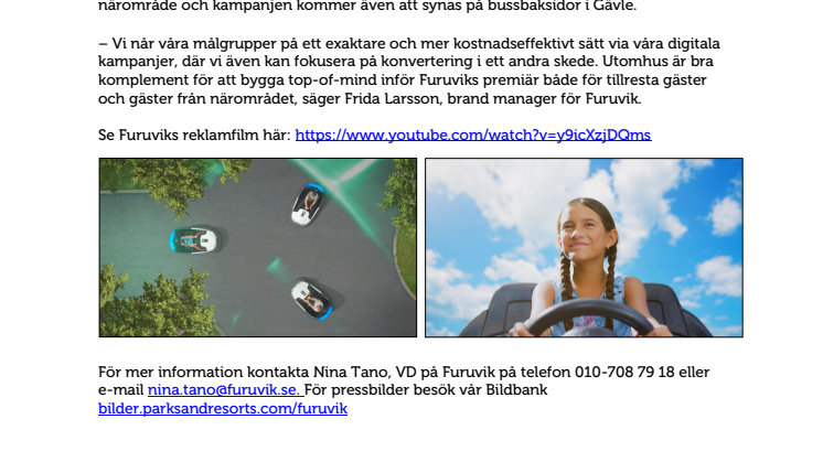 Radiobilarna är fokus i årets reklamkampanj för Furuvik