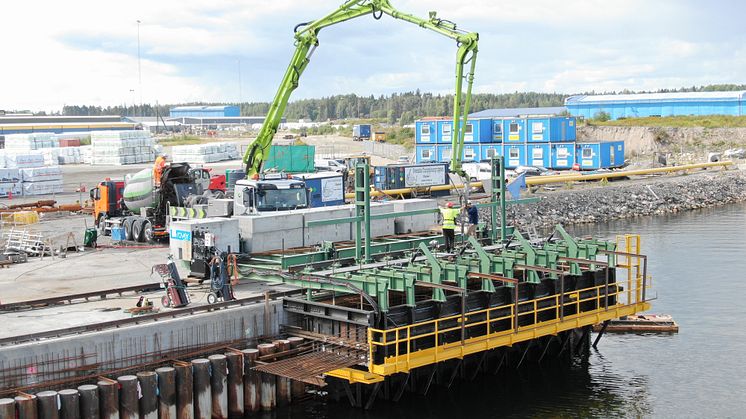 Informationsträff om unik teknisk lösning vid bygget av Gävle Hamns containerterminal