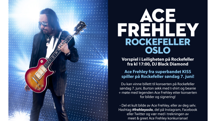 Møt Kiss legenden Ace Frehley sammen med Burton & Live Nation på Rockefeller i Oslo!