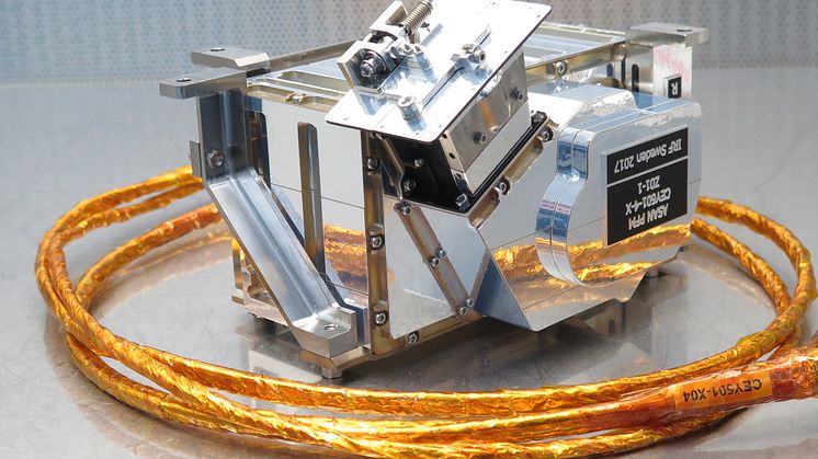 Instrumentet Advanced Small Analyzer, ASAN, som befinner sig på månens baksida, är byggd och utvecklad vid Institutet för rymdfysik i Kiruna. Foto: Martin Wieser, IRF