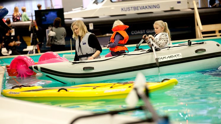 Aktivitetshallen på Båtmässan 2015
