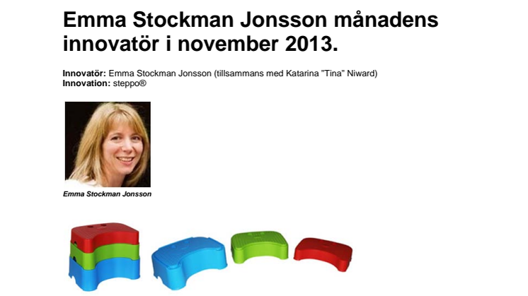 Månadens innovatör i november Emma Stockman Jonsson