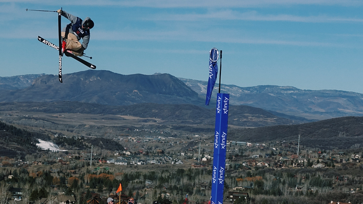 Oliwer Magnusson blev bäste svensk i big air-finalen i Steamboat, USA. Foto: Niklas Eriksson/SSF 