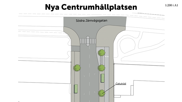 ​Nya centrumhållplatser byggs på Stationsgatan