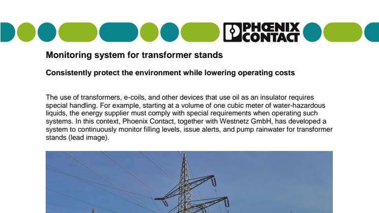 Monitoring system for transformer stands