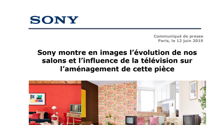 Sony montre en images l’évolution de nos salons et l’influence de la télévision sur l’aménagement de cette pièce