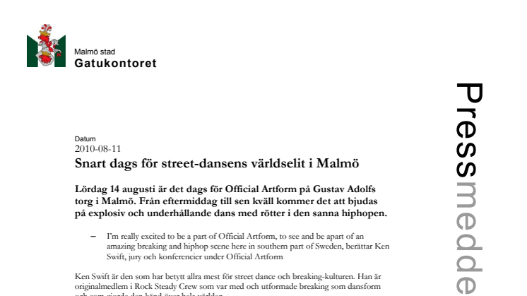 Snart dags för street-dansens världselit i Malmö