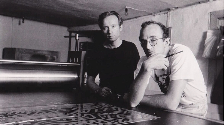 Niels Borch Jensen and Keith Haring, 1986. Photo courtesy of BORCH Editions.png