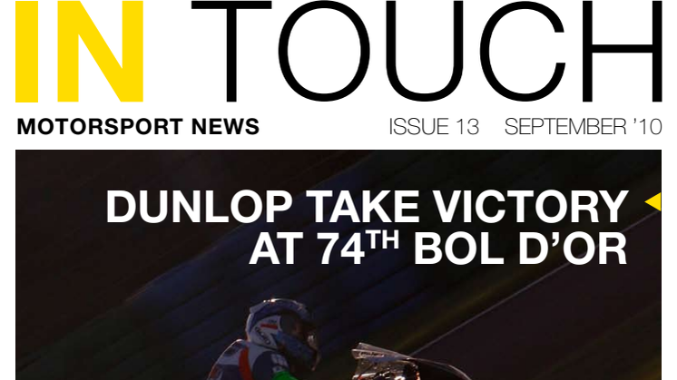 Dunlop Motorsport nyhetsbrev InTouch