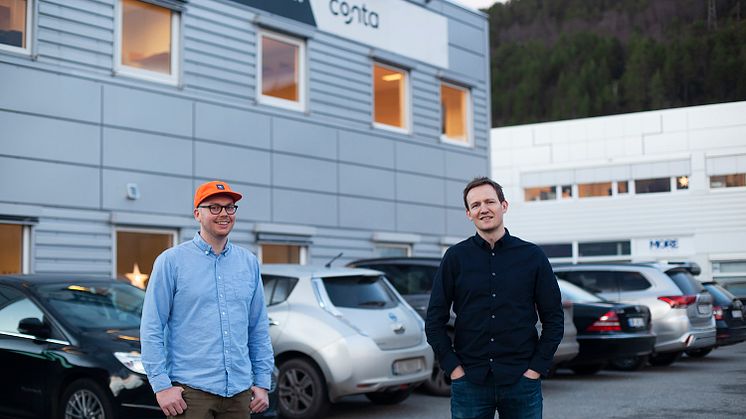 AI-utvikler i Conta, Thomas Frøysa og markedssjef i Conta, Dag Steinsvik.