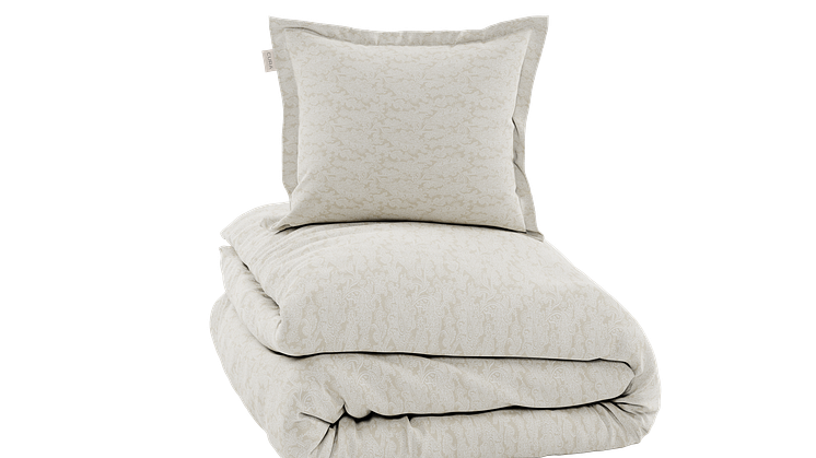 CURA Satina Duvet Cover + Pillowcase Paisley Light Sand