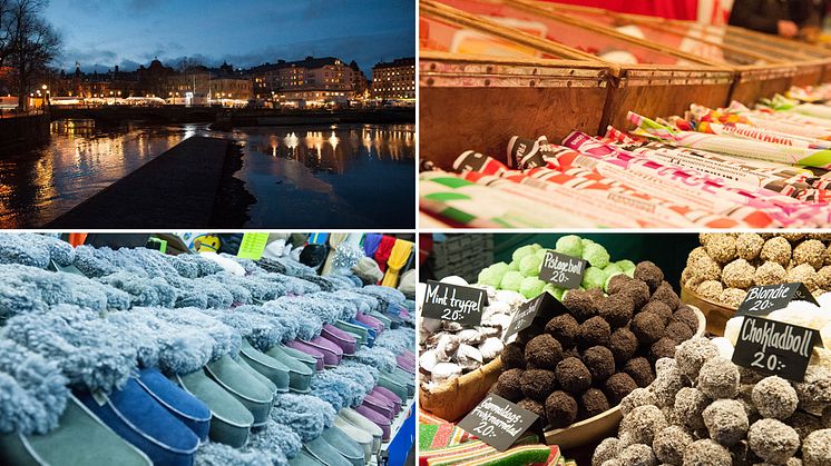 På marknaden finns allt från hantverk till godis, leksaker och kläder.