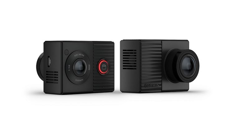 Die neue Garmin Dash Cam Tandem verfügt erstmals über ein Doppelobjektiv. 