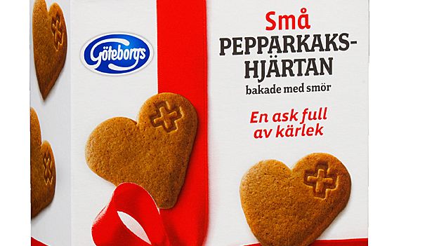 Små pepparkakshjärtan - En ask full av kärlek