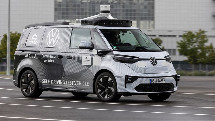 Volkswagen Erhvervsbiler, Argo AI og MOIA præsenterer den første ID. BUZZ-prototype til autonom kørsel