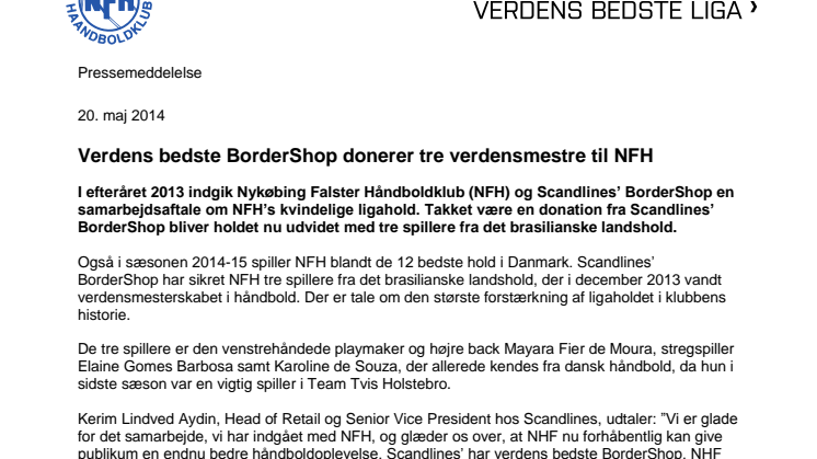 Verdens bedste BorderShop donerer tre verdensmestre til NFH